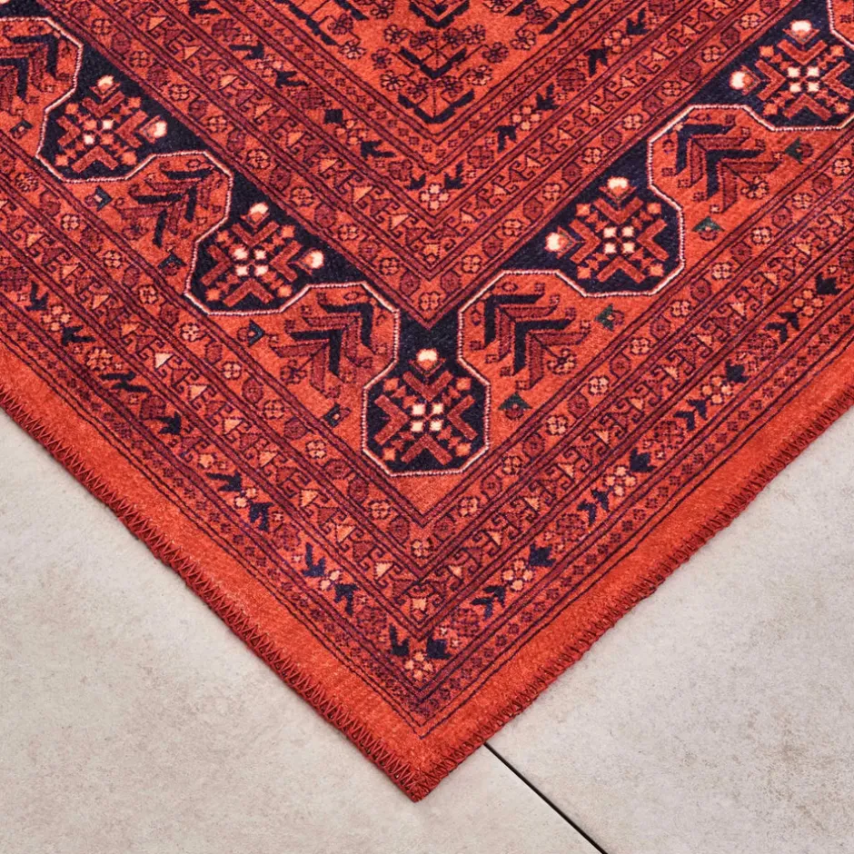 Karaca Teppich-Kaşmir Halı Decorativ Art Türkmen Buhara Teppich 120x180 cm Bordeaux
