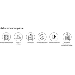 Karaca Teppich-Kaşmir Halı Dekoratif Art Trend Deep Blue Teppich 80 x 150 Multıfarben