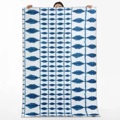 Karaca Teppich-Kaşmir Halı Dekoratif Art Trend Santroni Doppelseitig, 160x230 cm Blau01