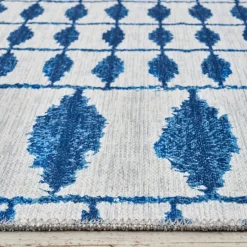 Karaca Teppich-Kaşmir Halı Dekoratif Art Trend Santroni Doppelseitig, 160x230 cm Blau01
