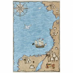 Karaca Teppich-Kaşmir Halı Dekorative Art Kinder/Jugendliche Meer, 80x150 cm Multıfarben