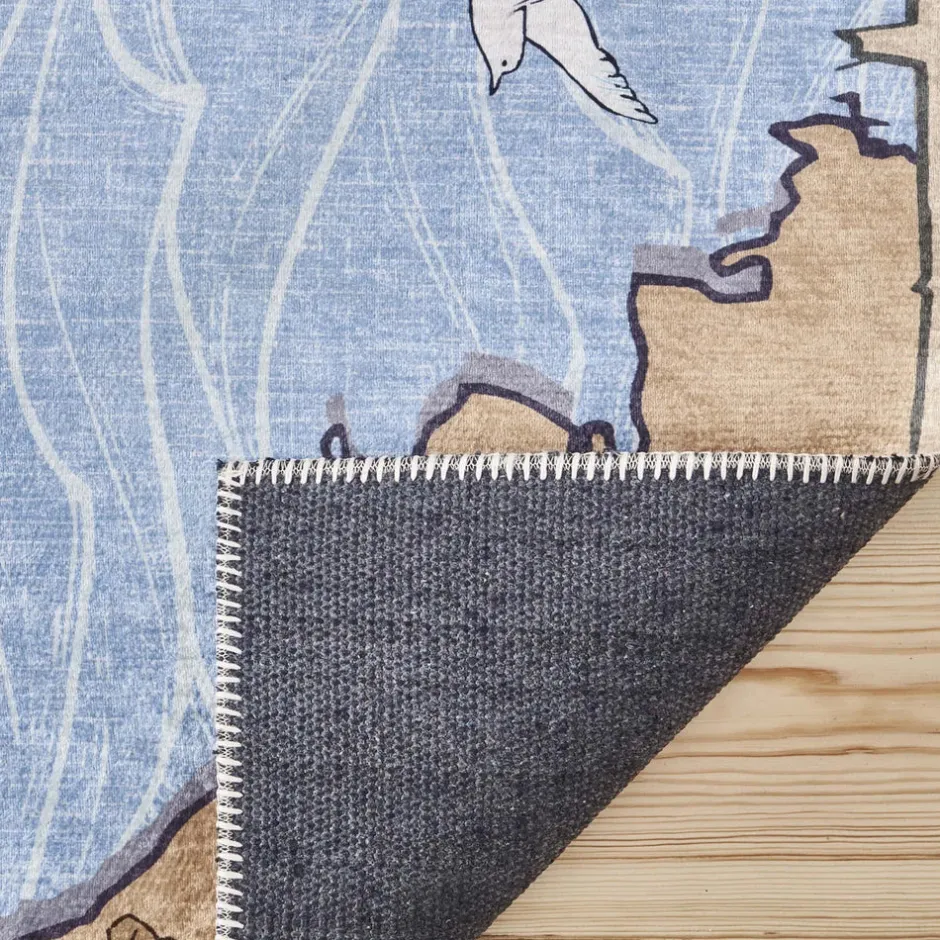 Karaca Teppich-Kaşmir Halı Dekorative Art Kinder/Jugendliche Meer, 80x150 cm Multıfarben