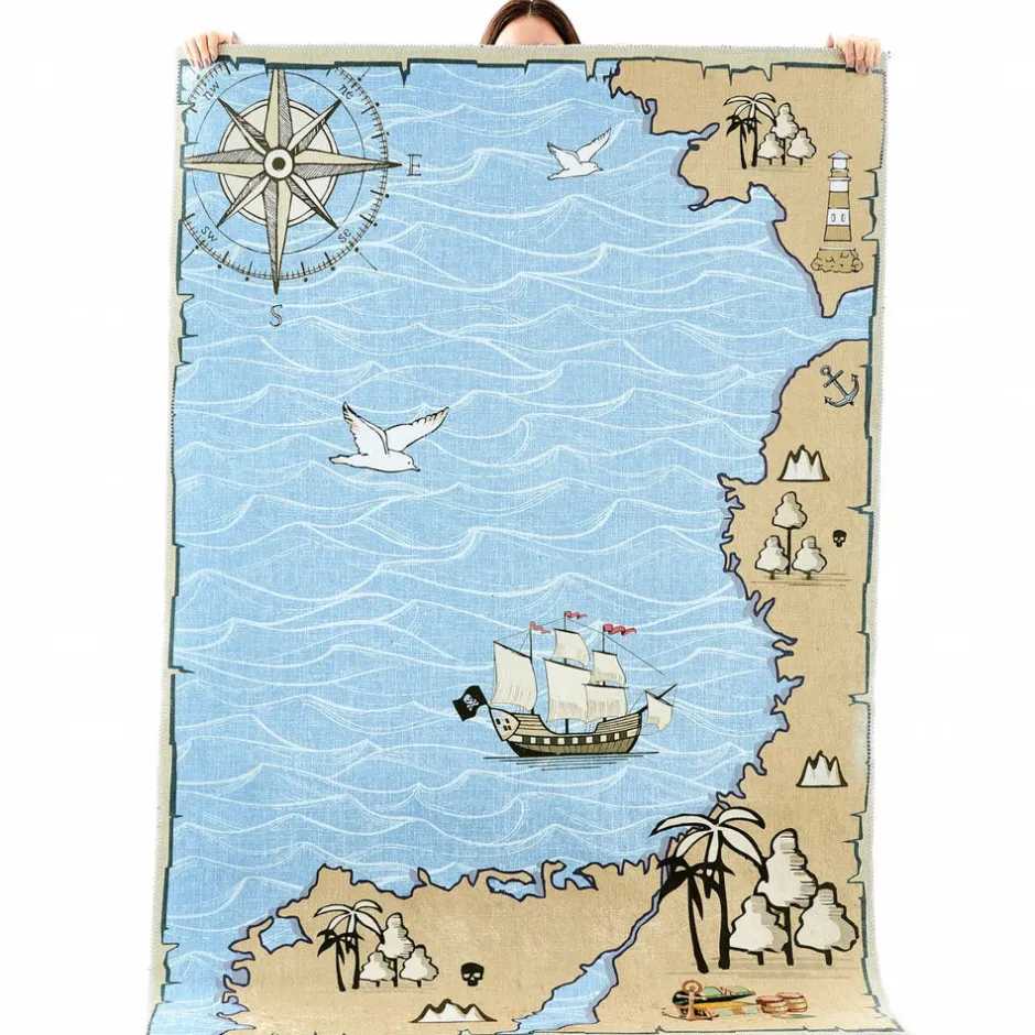 Karaca Teppich-Kaşmir Halı Dekorative Art Kinder/Jugendliche Meer, 80x150 cm Multıfarben