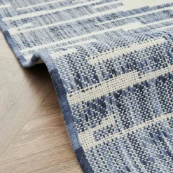 Karaca Teppich-Kaşmir Halı Dogasever Recycelte Baumwollteppiche Ayaz 160x230 cm Blau01