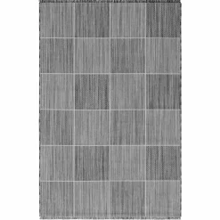 Karaca Teppich-Kaşmir Halı Dogasever Recycelte Baumwollteppiche Karstik 80x150 cm Schwarz01