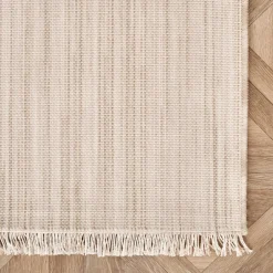 Karaca Teppich-Kaşmir Halı Dogasever Recycelte Baumwollteppiche Lava 160x230 cm Beıge01