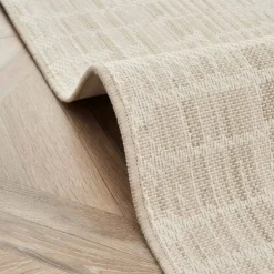 Karaca Teppich-Kaşmir Halı Dogasever Recycelte Baumwollteppiche Regen 160x230 cm Beıge01