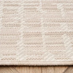 Karaca Teppich-Kaşmir Halı Dogasever Recycelte Baumwollteppiche Regen 160x230 cm Beıge01