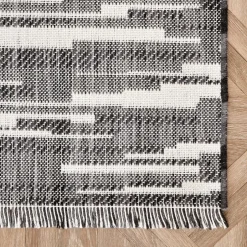 Karaca Teppich-Kaşmir Halı Dogasever Recycelte Baumwollteppiche Nacht 160x230 cm Schwarz01