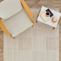 Karaca Teppich-Kaşmir Halı Dogasever Recycelte Baumwollteppiche Lava 120x180 cm Beıge01