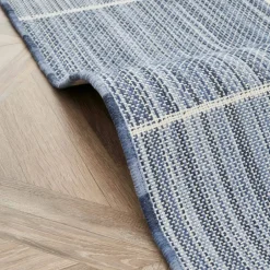 Karaca Teppich-Kaşmir Halı Dogasever Recycelte Baumwollteppiche Delta 160x230 cm Blau01