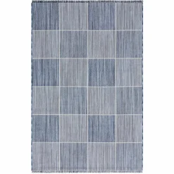 Karaca Teppich-Kaşmir Halı Dogasever Recycelte Baumwollteppiche Delta 160x230 cm Blau01