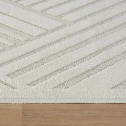 Karaca Teppich-Kaşmir Halı Skandinavisch Bergen Teppich 120 cm x 180 cm Weıß01