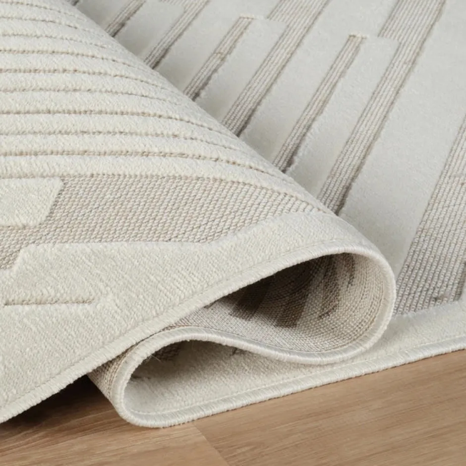 Karaca Teppich-Kaşmir Halı Skandinavisch Bergen Teppich 120 cm x 180 cm Weıß01
