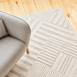 Karaca Teppich-Kaşmir Skandinavisch Bergen Teppich 160 cm x 230 cm Weıß01