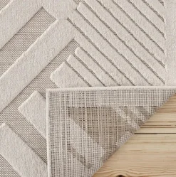 Karaca Teppich-Kaşmir Skandinavisch Bergen Teppich 160 cm x 230 cm Weıß01