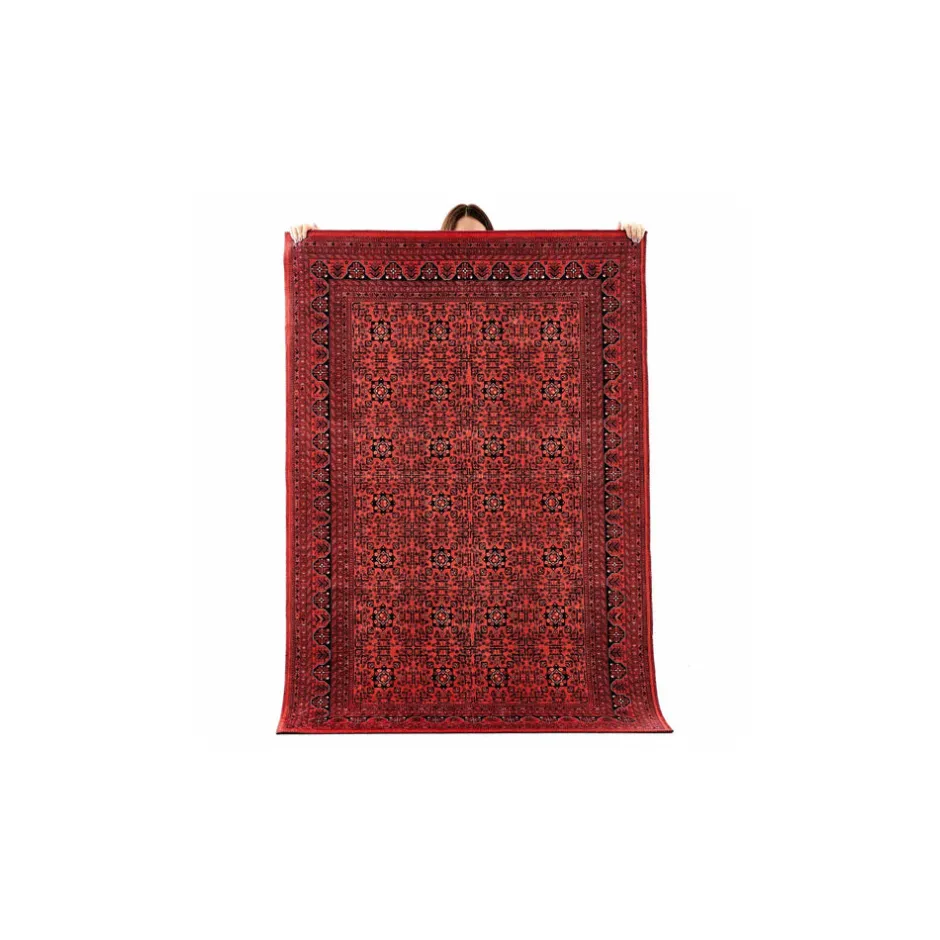 Karaca Teppich-Kaşmir Turkmen Buhara Teppich 160 cm x 230 cm Bordeaux