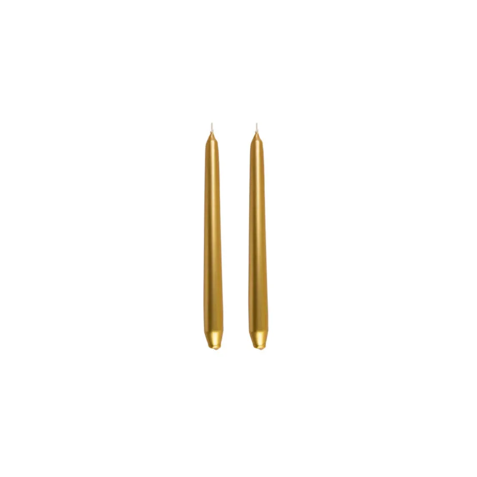 Karaca Kerzen-2 Stück en Kerze 24 cm Gold