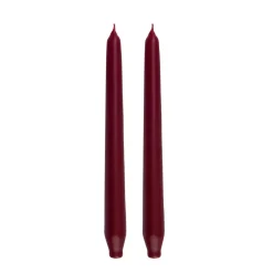 Karaca Kerzen-2 Stück Lila Kerze 24 cm Bordeaux