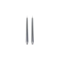 Karaca Kerzen-2 Stück Silber Kerze 24 cm Sılber