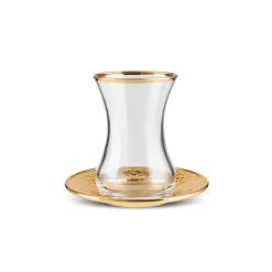 Karaca Teegläser Sets-Ada 18-teiliges Teeservice für 6 Personen Gold