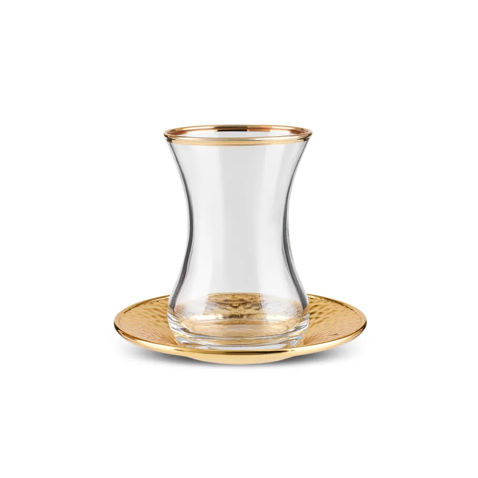 Karaca Teegläser Sets-Ada 18-teiliges Teeservice für 6 Personen Gold