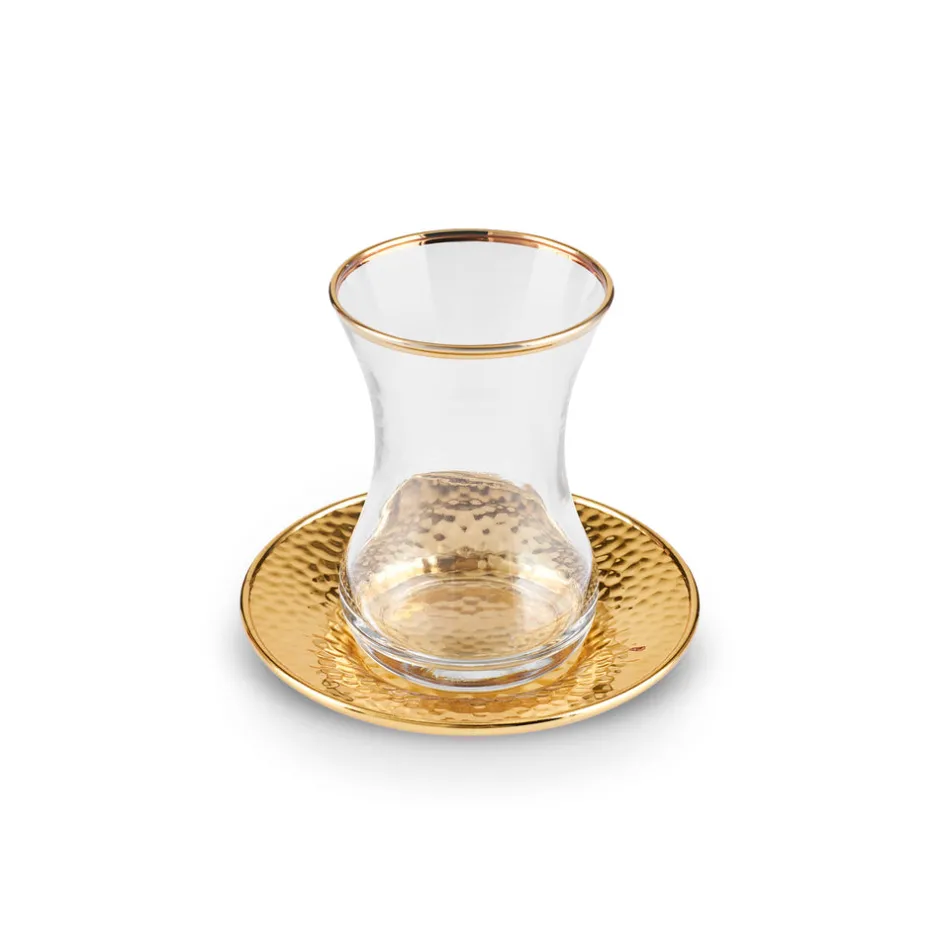Karaca Teegläser Sets-Ada 18-teiliges Teeservice für 6 Personen Gold