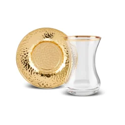 Karaca Teegläser Sets-Ada 18-teiliges Teeservice für 6 Personen Gold