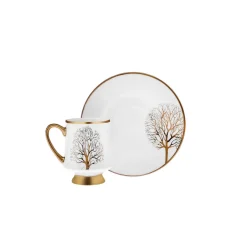 Karaca Mokka & Espressotassen Set-Afra Kaffeetasse für 6 Personen, 90 ml Weıß01