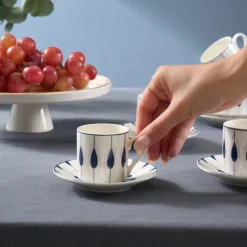 Karaca Mokka & Espressotassen Set-Ahenk 12-teiliges Bone China Espresso Türkisch-Kaffeetassen-Set für 6 Personen, 80 ml, Mehrfarbig Multıfarben