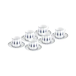 Karaca Mokka & Espressotassen Set-Ahenk 12-teiliges Bone China Espresso Türkisch-Kaffeetassen-Set für 6 Personen, 80 ml, Mehrfarbig Multıfarben