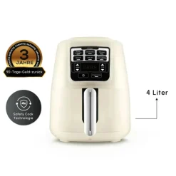 Karaca Heißluftfritteuse - Airfryer-Air Cook XL 2 in 1 Heißluftfritteuse Starlight, 4L, 1550W Sternenlıcht