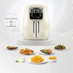 Karaca Heißluftfritteuse - Airfryer-Air Cook XL 2 in 1 Heißluftfritteuse Starlight, 4L, 1550W Sternenlıcht