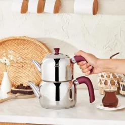 Karaca Teekannen-Alder Induktion Basis Midi Teekanne Set, Lila Mauve