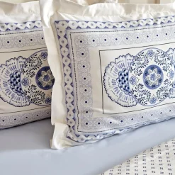 Karaca Bettwäsche-Amar Blau 100% Baumwolle Doppeltes Bettbezugs-Set Blue