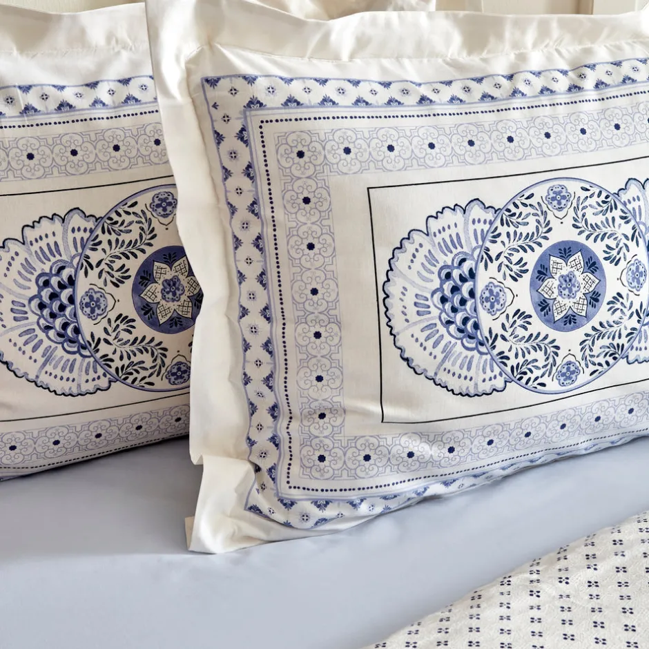 Karaca Bettwäsche-Amar Blau 100% Baumwolle Doppeltes Bettbezugs-Set Blue