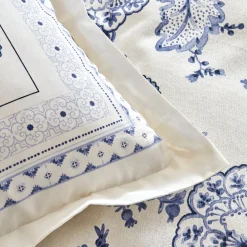 Karaca Bettwäsche-Amar Blau 100% Baumwolle Doppeltes Bettbezugs-Set Blue