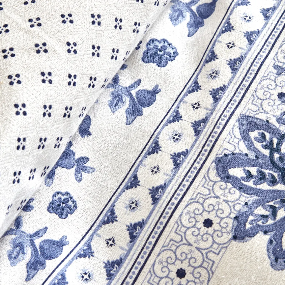 Karaca Bettwäsche-Amar Blau 100% Baumwolle Doppeltes Bettbezugs-Set Blue
