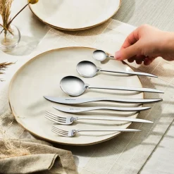 Karaca Bestecksets Für 12 Personen-Amour Elegance Besteckset für 12 Personen 84 teilig Platın