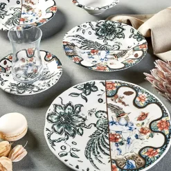 Karaca Frühstücksset Für 6 Personen-Anka für 4 Personen Frühstücksset und Servierschalen, 18 Teilig Multıfarben