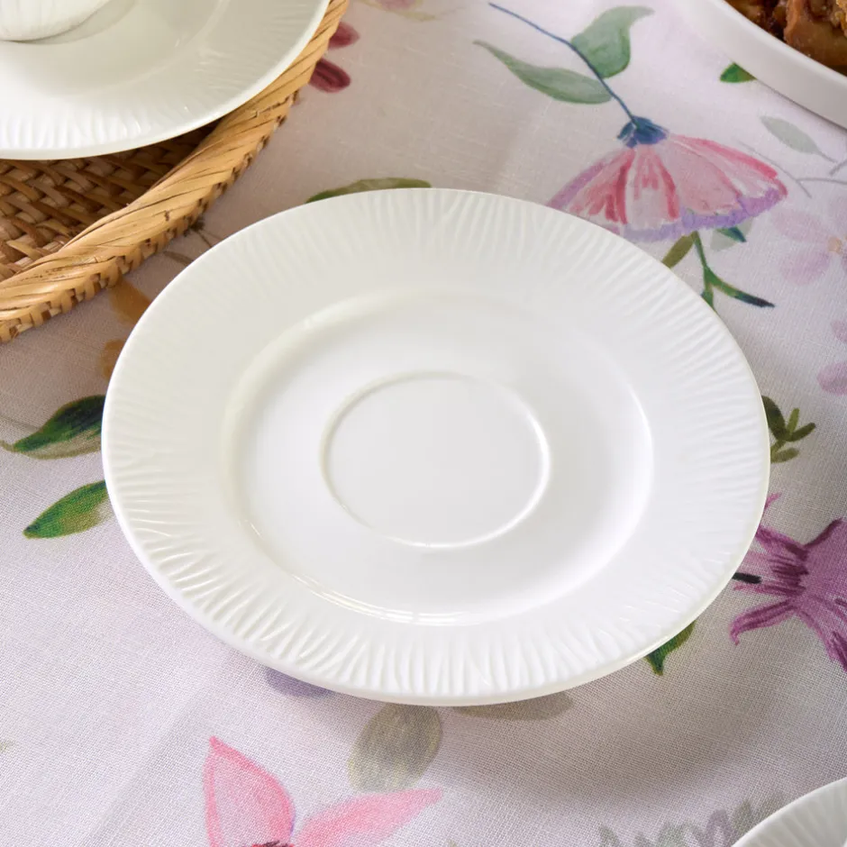 Karaca Teetassen Sets-Anna Embossed Teetassen-Set für 6 Personen, 220 ml Weıß01