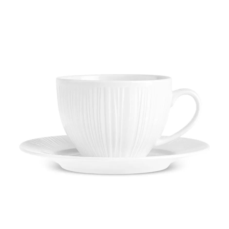 Karaca Teetassen Sets-Anna Embossed Teetassen-Set für 6 Personen, 220 ml Weıß01
