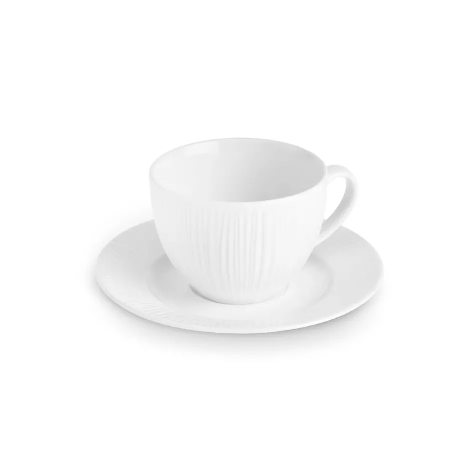 Karaca Teetassen Sets-Anna Embossed Teetassen-Set für 6 Personen, 220 ml Weıß01