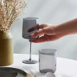 Karaca Gläser-Sets-Anthracite Weinglas-Set, 3 teilig Anthracıt01