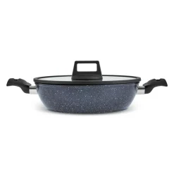 Karaca Granittopf-Aqua Granit Flaches Kochgeschirr 30 cm Blau01