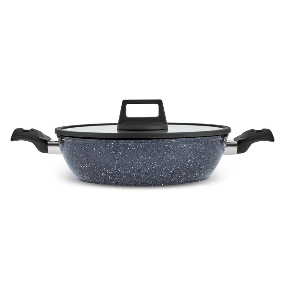Karaca Granittopf-Aqua Granit Flaches Kochgeschirr 30 cm Blau01