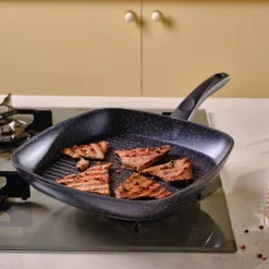 Karaca Granitpfanne|Grillpfanne-Aqua Granit Grillpfanne 28 cm Blau01