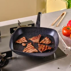 Karaca Granitpfanne|Grillpfanne-Aqua Granit Grillpfanne 28 cm Blau01
