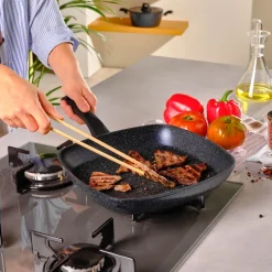 Karaca Granitpfanne|Grillpfanne-Aqua Granit Grillpfanne 28 cm Blau01
