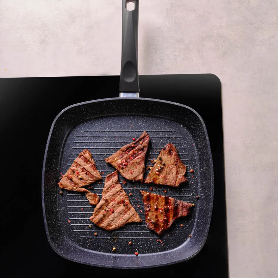 Karaca Granitpfanne|Grillpfanne-Aqua Granit Grillpfanne 28 cm Blau01